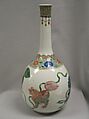 Bottle, Porcelain painted in famille verte enamels, China