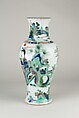 Vase, Porcelain painted in famille verte enamels, China