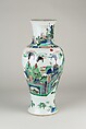 Vase, Porcelain painted in famille verte enamels, China