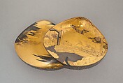 Incense Box (Kōbako) with Scene from The Tale of Genji, Lacquered wood with gold and silver takamaki-e, hiramaki-e, and togidashimaki-e, cutout gold- and silver-foil application, Japan