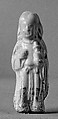 Miniature figure of a standing lady, Stoneware with white glaze (Cizhou ware), China