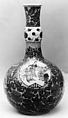 Bottle, Porcelain painted in underglaze blue and copper red, China