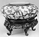 Bowl on Wood Stand, Glass, China