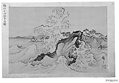 Koyurugi Beach of Sagami Province, Utagawa Hiroshige  Japanese, Matted painting; ink and color on silk, Japan