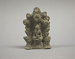 Figure Seated in Grotto., Clay, China