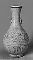 Vase, Porcelain with carved decoration under crackled glaze, China