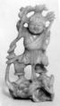Figure of a Boy, Light-yellow amber, Japan