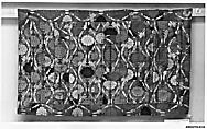 Seven-Panel Buddhist Monk’s Vestment (Shichijō kesa) with Peony Patterns in Undulating Columns, Twill-weave silk with supplementary weft patterning, Japan