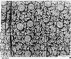 Seven-Panel Buddhist Monk’s Vestment (Shichijō Kesa) with Peony and Paulownia Arabesques, Satin-weave silk with gold supplementary weft patterning (kinran), Japan