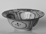 Bowl decorated with flowers and beast faces, Porcelain with underglaze cobalt-blue design (Kraak ware), China