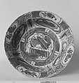 Foliated bowl with auspicious symbols, Porcelain painted in underglaze cobalt blue (Jingdezhen Kraak ware), China