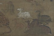Death of the Historical Buddha (Nehan-zu), Hanging scroll; ink, color, and gold on silk, Japan
