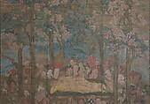 Death of the Historical Buddha (Nehan-zu), Hanging scroll; ink, color, and gold on silk, Japan