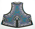 Sleeveless Jacket with Flowering Vine Pattern and Bands, Silk tapestry (kesi), China