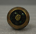 Small Covered Jar with Design of Cherry Blossoms and Lambrequin Border, Porcelain with polychrome and gold overglaze enamels and a silver cover (Kyoto ware), Japan