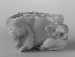 Washer with magic fungus (lingzhi), Jade (nephrite), China