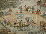Dragon-boat festival performance, Unidentified artist Chinese, Silk and metal thread tapestry (kesi), China