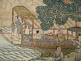 Dragon-boat festival performance, Unidentified artist Chinese, Silk and metal thread tapestry (kesi), China