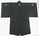 Costume of a Japanese Gentleman, (a) Silk,metalic thread / Plain weave
(b) Silk / Plain weave
(c) Silk / Plain weave
(d) Cotton; Silk / Plain weave
(e) Silk / Plain weave
(f) Silk / Braided
(g) Straw, leather / Woven
(h) Straw, leather / Woven
(i) Rush; leather; silk; wood / Woven
(j) Rush; leather; silk; wood / Woven
(k) Cotton / Knit
(l) Cotton / Knit, Japan