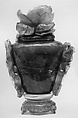 Vase with cover and base, Blue tourmaline, China