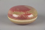 Box for Seal Paste, Porcelain with peachbloom glaze, China