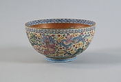 Bowl with dragons, Porcelain painted in overglaze polychrome enamels (Jingdezhen ware), China