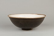 Bowl, Porcelain with black and white glaze (Ding-type ware), China