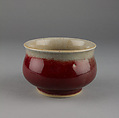 Bowl, Porcelain with ox-blood glaze, China