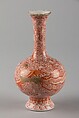 Vase with phoenix, Porcelain painted with overglaze red enamels and gold pigment (Jingdezhen ware), China