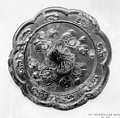 Mirror with flowers, Bronze, China