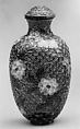 Snuff bottle with cap, Enamel on copper, China