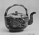 Wine bottle, Porcelain decorated with iron red enamels (Kutani ware), Japan