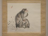Monkeys, Hashimoto Kansetsu 橋本関雪 (Japanese, 1883–1945), Painting; watercolor on paper, Japan