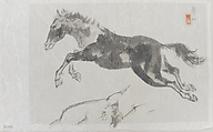 Horse, Miki Suizan Japanese, Watercolor on paper, Japan