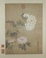 Flowers, Qian Weicheng (Chinese, 1720–1772), Hanging scroll; ink and color on paper, China