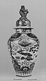 Vase with cover, Porcelain decorated in colored enamels and gold (Arita ware, Imari type), Japan