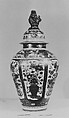 Vase with cover, Porcelain decorated in colored enamels and gold (Arita ware, Imari type), Japan
