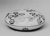 Box with cover, Porcelain decorated with blue under the glaze (Arita ware, Imari type), Japan