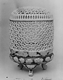Fire-fly cage, White porcelain decorated with blue, Japan