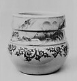 Jar, Porcelain decorated in blue under the glaze (Arita ware, Imari type), Japan