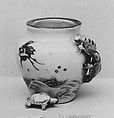 Vase, White porcelain decorated in blue under the glaze, and gold, Japan