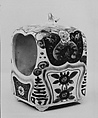 Censer with Ideograph "Ju", Porcelain decorated in black enamel (Arita ware, Imari type), Japan