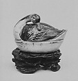 Incense box and cover, Faience decorated in colored enamels, Japan