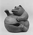 Fire Box in form of a Badger, Aoki Mokubei  Japanese, Modeled and unglazed (Kyoto ware), Japan