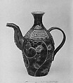 Wine pot, Faience with design in relief, decorated in enamels (Kyoto ware), Japan