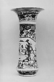Vase with an Urban Beauty, Porcelain painted with colored enamels and gilded (Hizen ware; Imari type), Japan