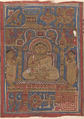 A Tirthankara and the Eight Auspicious Symbols; Page from a Dispersed Kalpa Sutra (Jain Book of Rituals), Ink, opaque watercolor, and gold on paper, India (Gujarat)