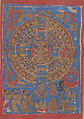 Leaf from a Kalpa Sutra (Jain Book of Rituals), Bhadrabahu (Indian, died ca. 356 BCE), Ink, opaque watercolor, and gold on paper, India (Gujarat)
