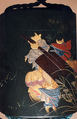 Case (Inrō) with Fox Wedding Procession, In the style of Shibata Zeshin (Japanese, 1807–1891), Colored lacquer and gold maki-e on wood

Netsuke: ivory in form of fox reclining on large leaf; Ojima: gold bead; connecting cord, dark green silk Inro with netsuke and ojime, Japan