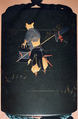 Case (Inrō) with Fox Wedding Procession, In the style of Shibata Zeshin (Japanese, 1807–1891), Colored lacquer and gold maki-e on wood

Netsuke: ivory in form of fox reclining on large leaf; Ojima: gold bead; connecting cord, dark green silk Inro with netsuke and ojime, Japan